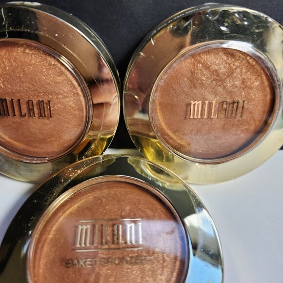 Milani Baked Bronzer 05 Soliel Lot of 3 for Eyes Face and Body Made in Italy - Picture 3 of 6